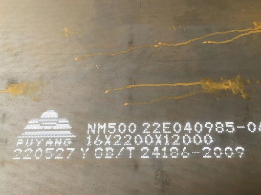 Pelat Aus Baja Ketahanan Abrasi NM500 Lebar 6,5' - 7,2'
