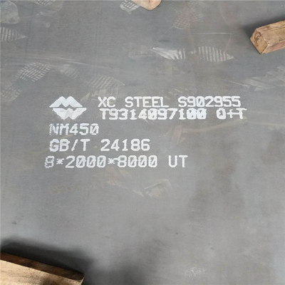 NM400 NM500 Pelat Lembaran Karbon Baja Ketahanan Aus Untuk Mesin Pertambangan 150mm